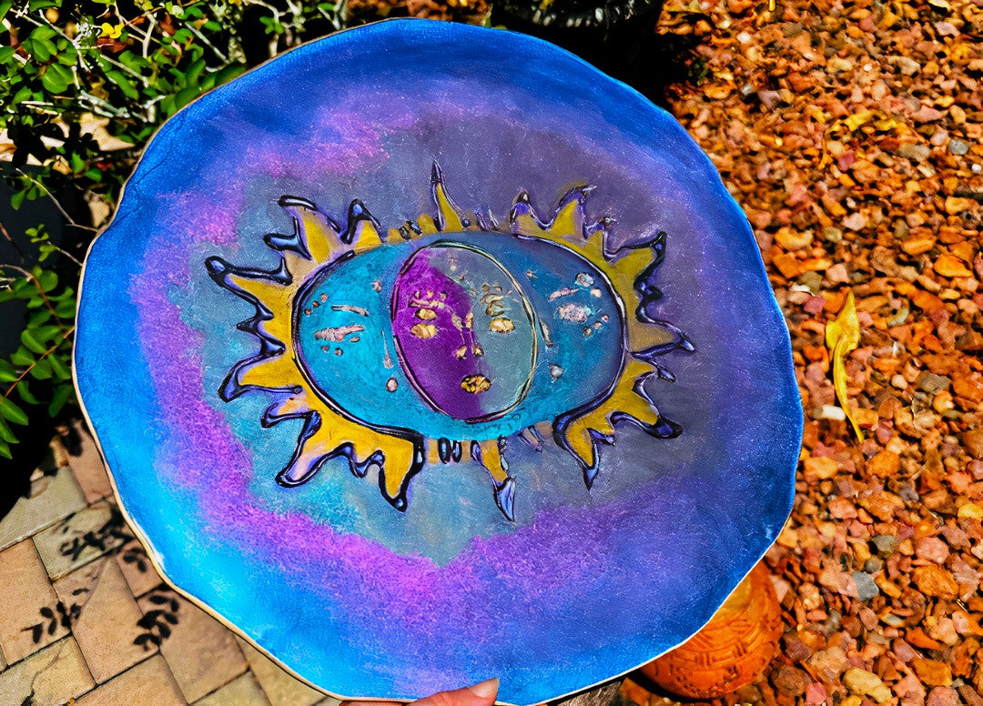 Sun Goddess Geode Tray - Color Shifting Tray- Home Decor