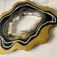 Agate Slice Tray, Geode Tray with Crystal Quartz